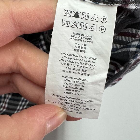 Michael Kors Shirt Mens XX Large Grey Plaid Classic Fit Button Down Cotton‎ - Picture 5 of 8